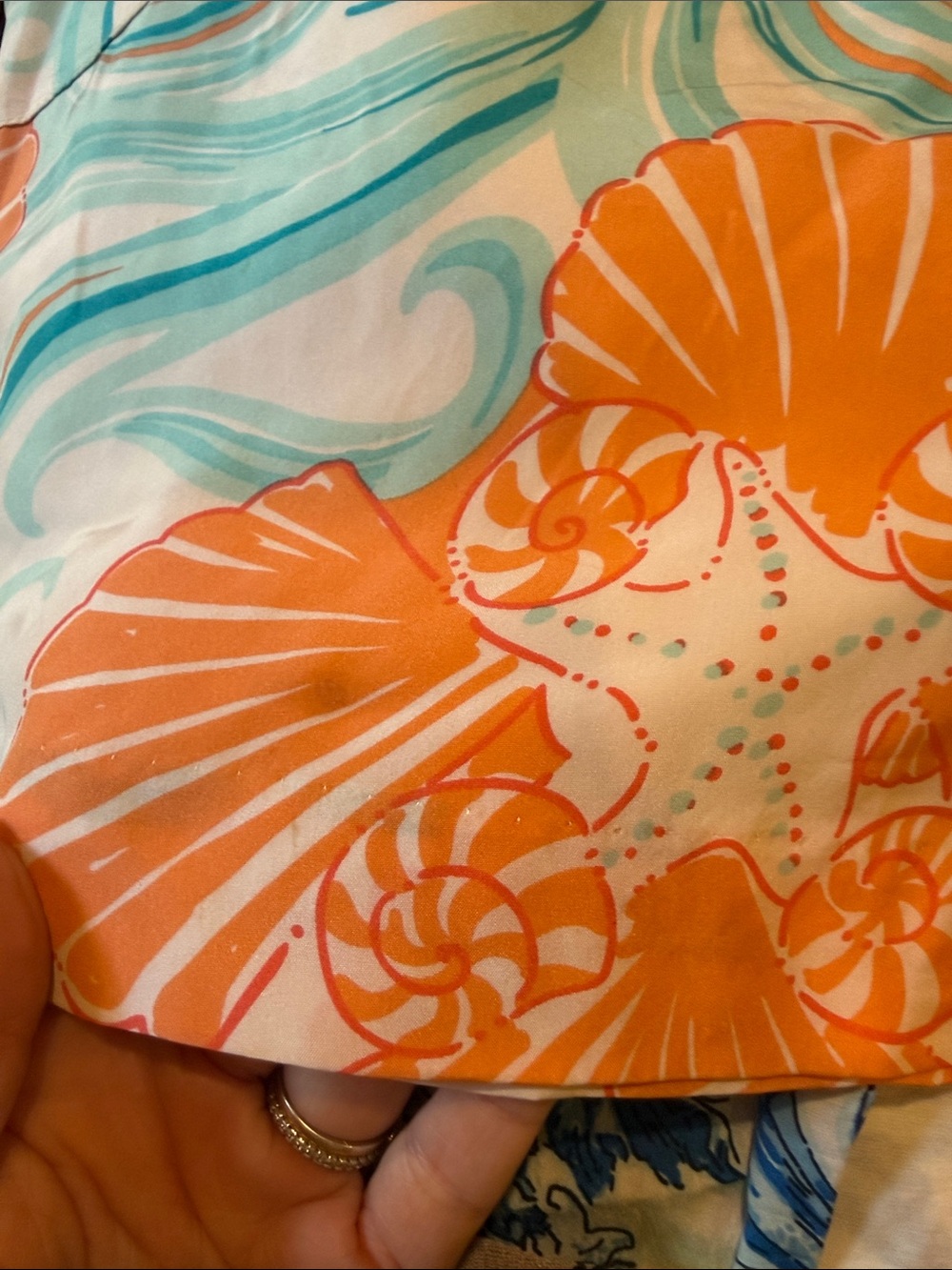 Lilly Pulitzer belted 100% silk “Do Not Wave” skirt, small - Picture 7 of 9